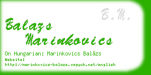 balazs marinkovics business card